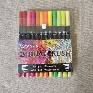 BOX OF ART SUPPLIES  - Markers, Gel Pens, Felts